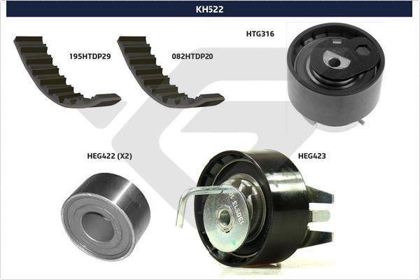 Kit de distribution (Kit courroie de distribution) HUTCHINSON ref. KH 522